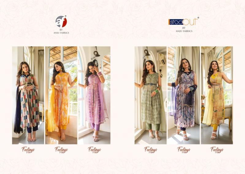 Anju fabrics feelings wholesale kurti